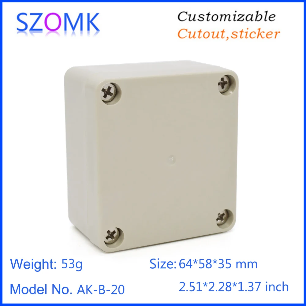 SZOMK AK-B-20 64*58*35mm Electric ABS Waterproof Box IP65 Plastic Enclosure