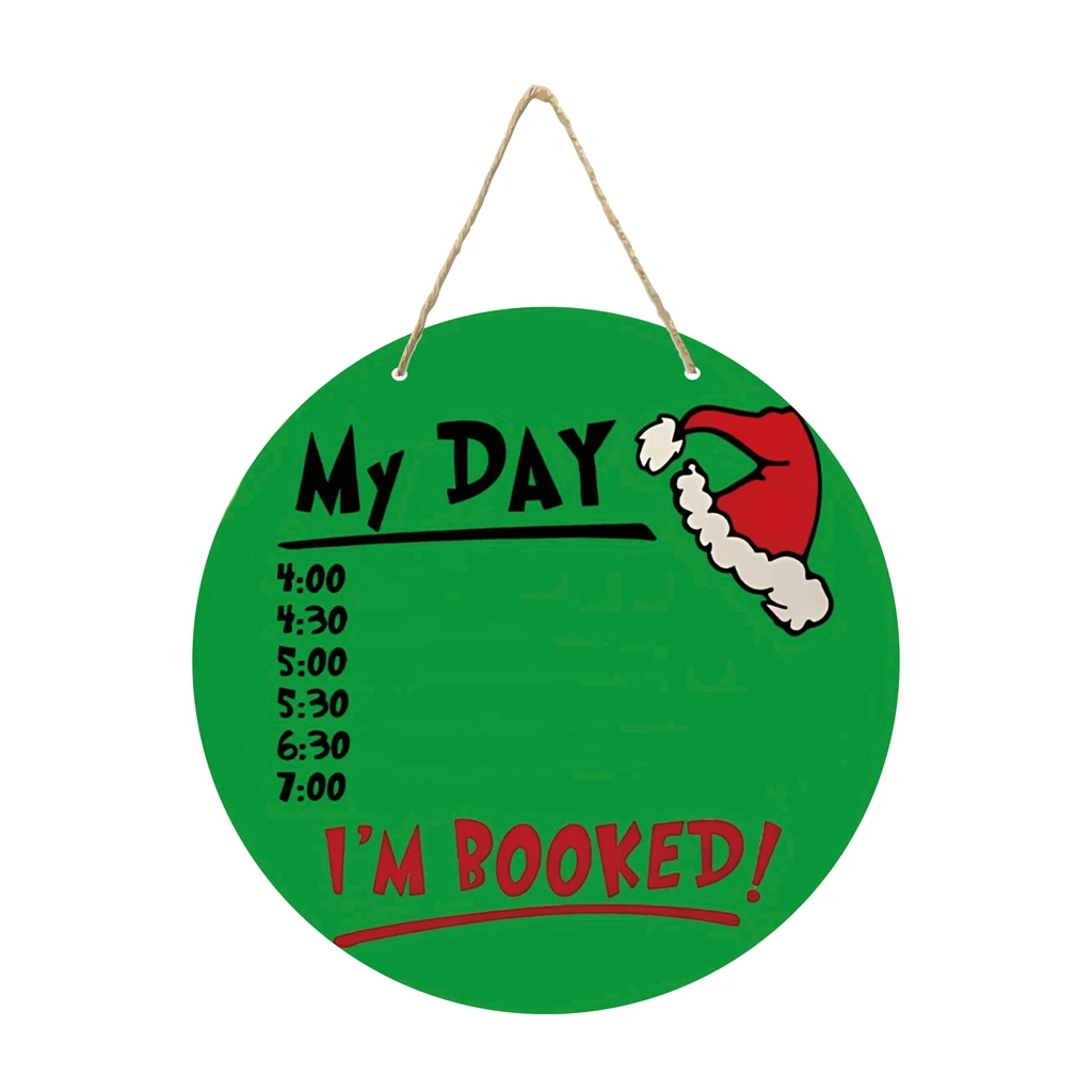 1 piece, today planner, fun decoration, personalized decoration, Christmas round wooden plaque 30cm x 30cm