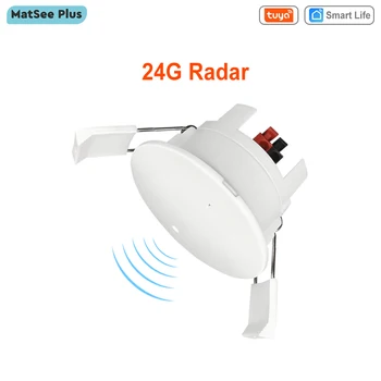Tuya Smart Life WiFi/Zigbee Radar de onda milimétrica 24Ghz presencia humana Sensor de movimiento Detector de luminancia aplicación Monitor 110/220V AC