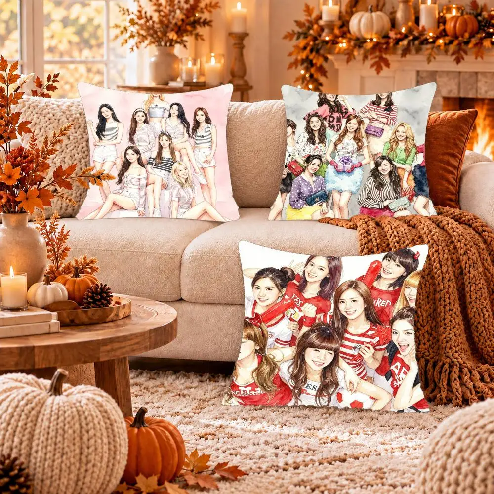 Kpop Group G-Girls' Generation Cushion Cover Soft Plush Cushion Case Throw Pillowcase Cozy Home Sofa Bed Living Room Decor