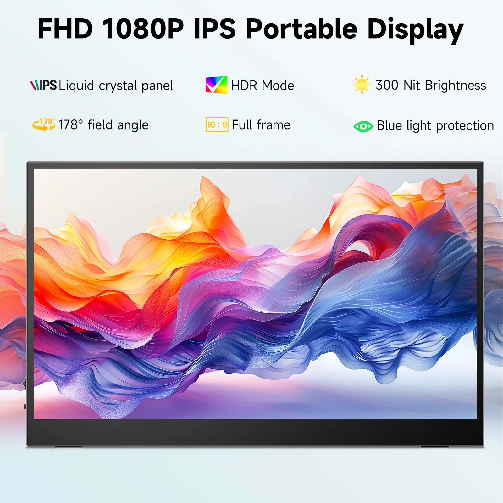 UPERFECT 15,6 Zoll tragbarer Monitor Touchscreen 1080P 10-Punkt Touch Gaming Display mit Schutzhülle VESA für Laptop-Telefon