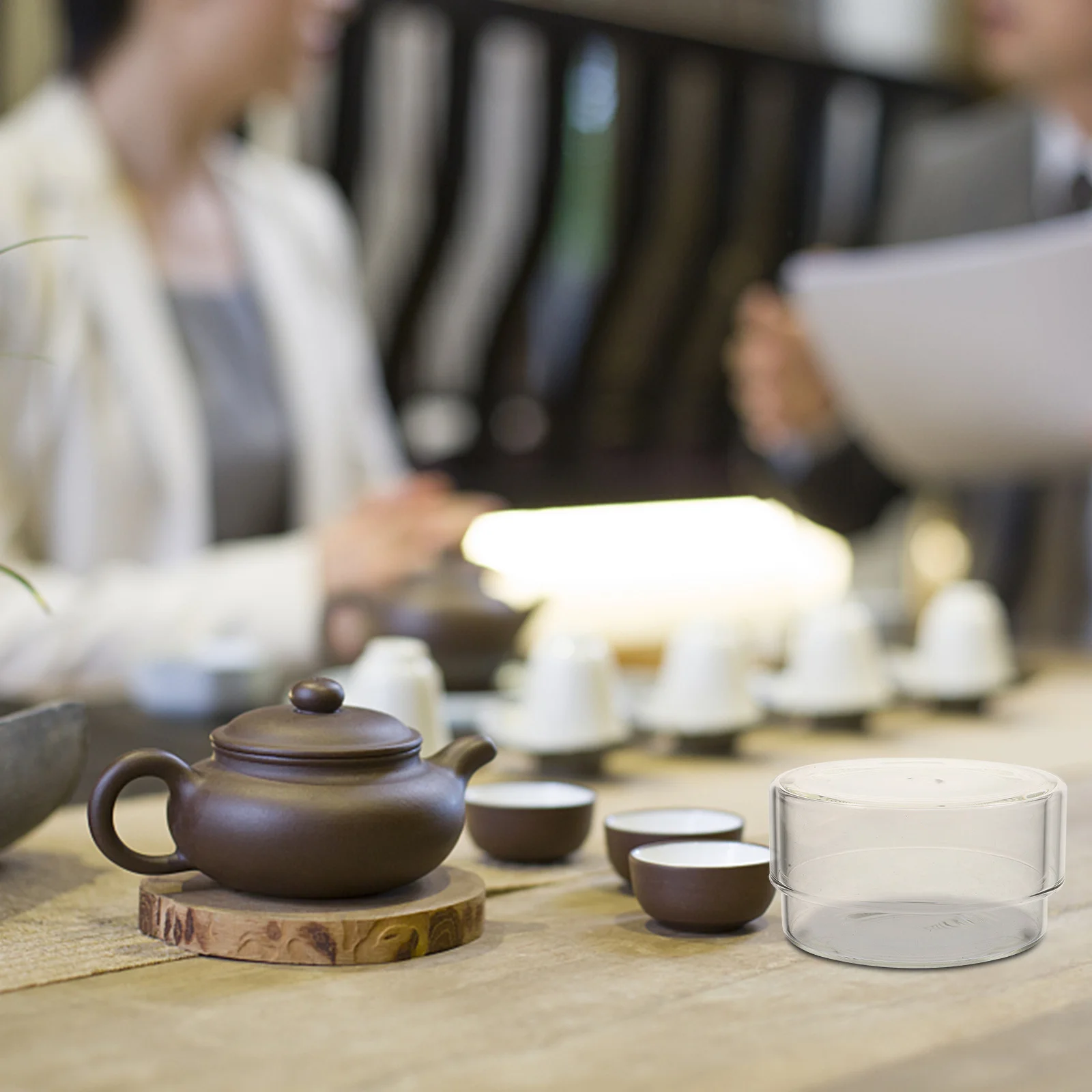 

Clear Glass Jar with Lid Multi-Use Airtight Container for Dry Foods Tea Leaves Nuts Biscuits Candy Storage Household Kitchen