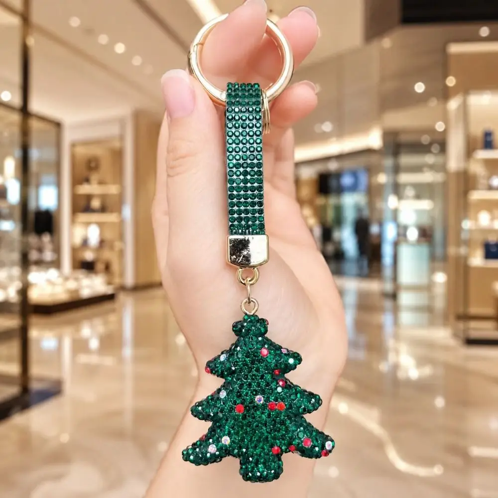 Niedlicher Elch-Strass-Weihnachts-Schlüsselanhänger, Weihnachtsbaum-Gehstock, Metall-Weihnachtsanhänger, Dekoration, Gehstock, Weihnachtstaschenanhänger, Weihnachtsgeschenke – Detail 2