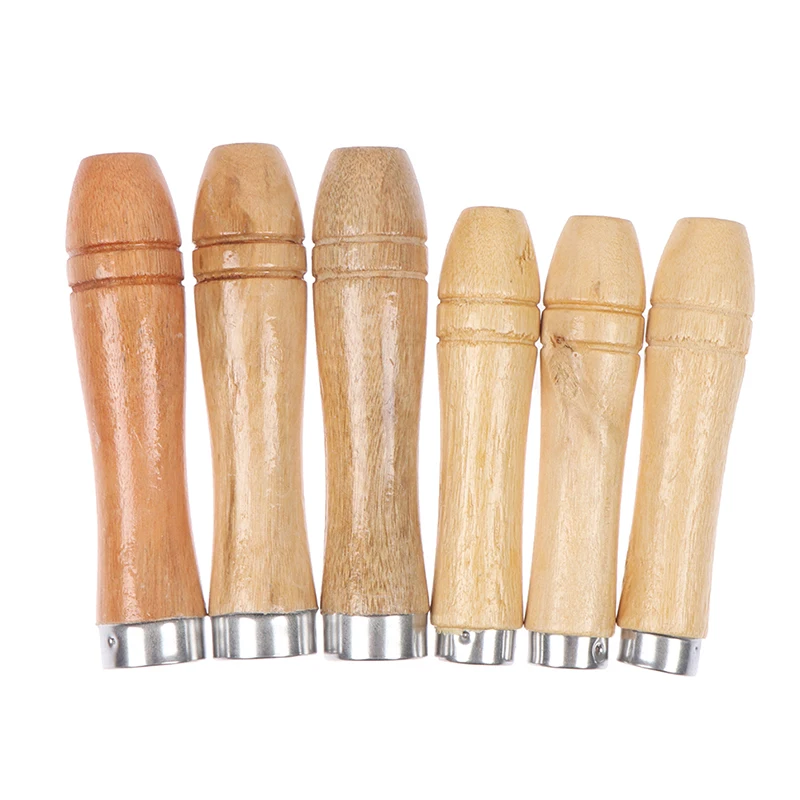 5Pcs 9/11cm Wooden File Handle Wood Rasp Woodworking Polishing Rust Proof Replacement Wood File Handle