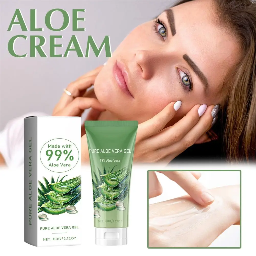 

Deep hydration Face Cream Acne Treatment Fade Scars Sunburn Gel Skincare Sooth After 60g Repair Skin Aloe Vera Face Moistur J4A8