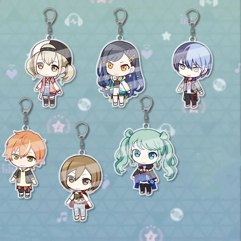 PJSK Project Sekai Colorful Stage All Character SD Cute Kawaii Acrylic Keychain Keyring Strap Figure Hanging Accessories