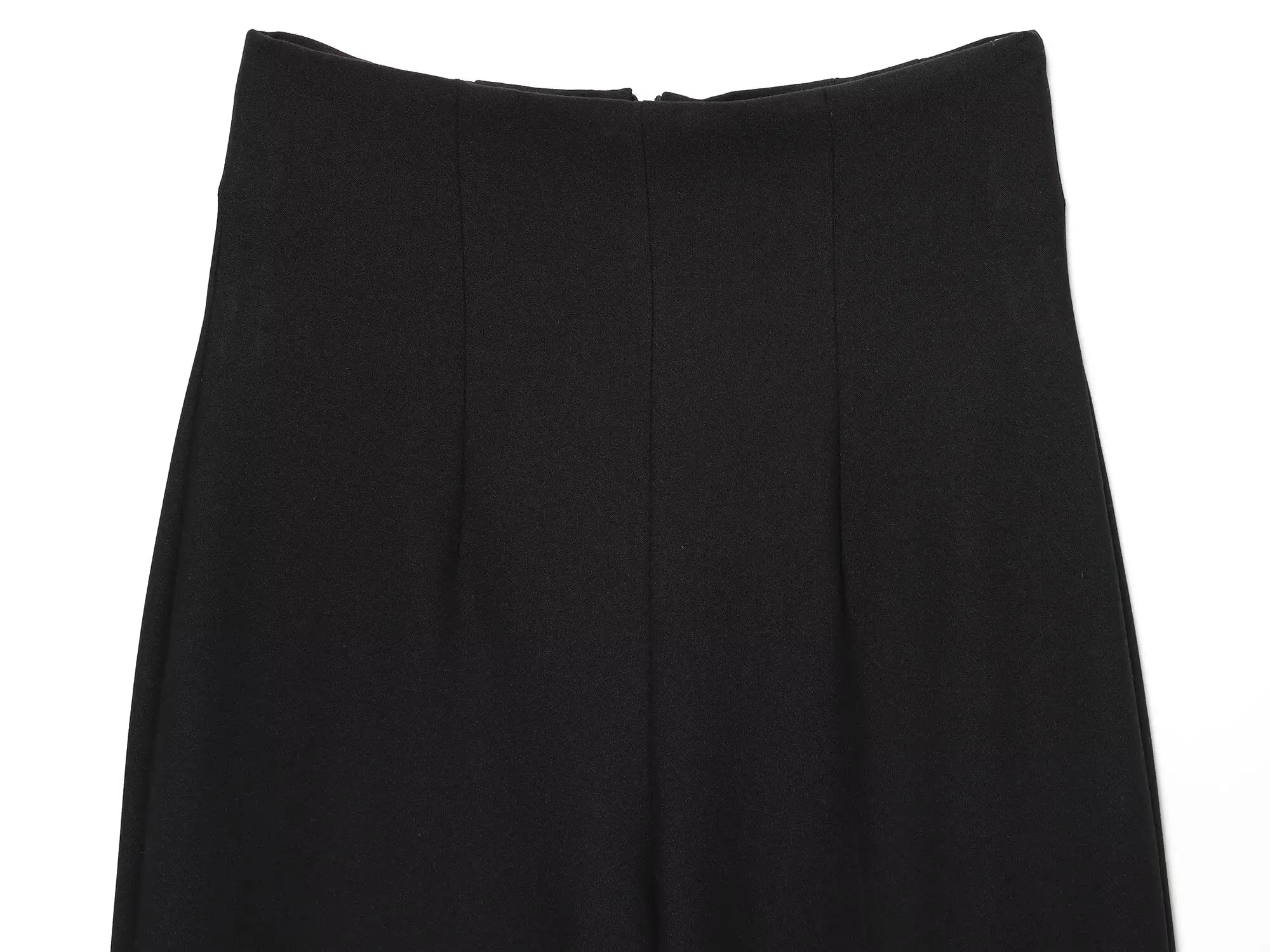 Damskie spodnie na wiosnę i jesień, gładkie, proste, długie, nowe, z wysokim stanem, z ozdobnym zamkiem błyskawicznym, do pracy, modne, codzienne, w stylu OL.