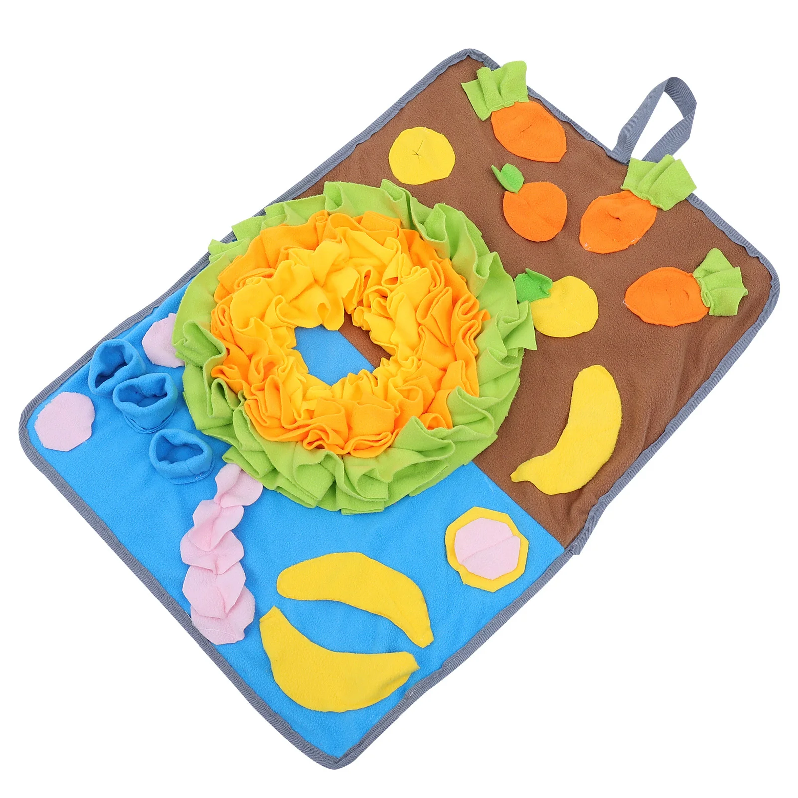 

1Pcs Snuffle Mat for Rabbits Bright Color Realistic Design Exercise Smell Training Foraging Game Slow Feeding Mat Washable Pet