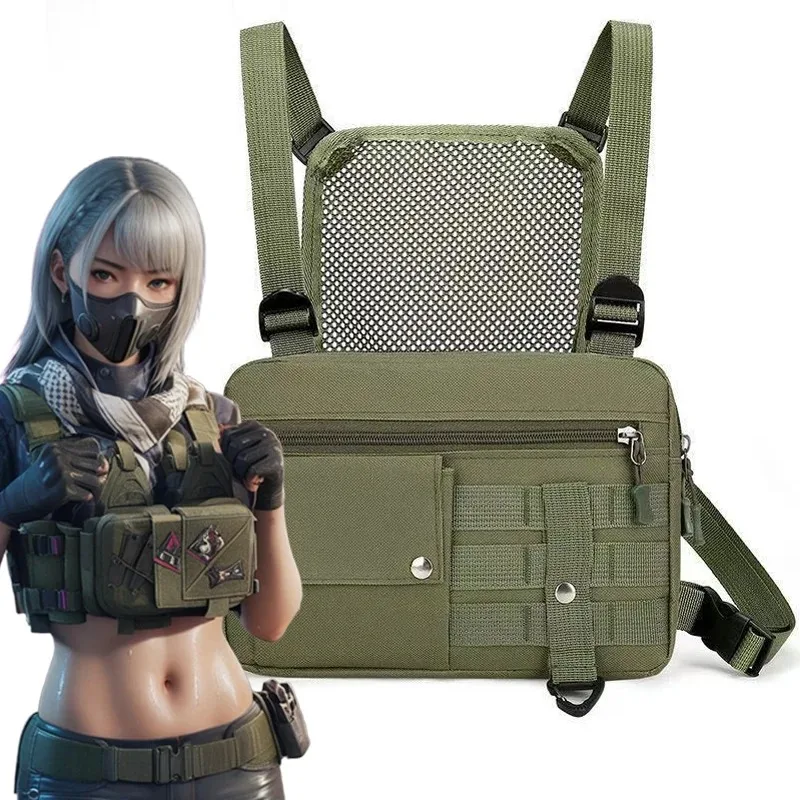 

Игра Delta Force Hackclaw Mai Xiaowen, сумка для косплея, повседневная нагрудная сумка, жилет, рюкзак унисекс, уличный рюкзак, аксессуар, орнамент, опора