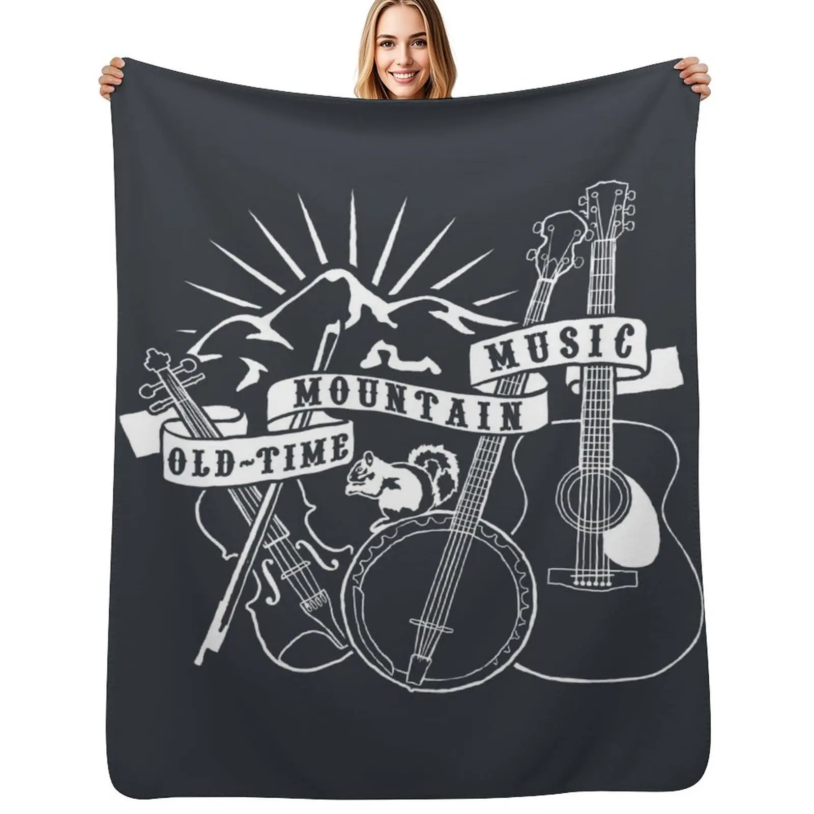 

Old Time Mountain Music Throw Blanket Luxury Thicken Camping Decorative Sofas Soft Big Blankets