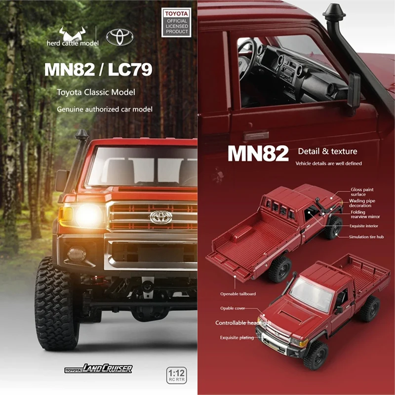 1:12 Rc Car Mn Model Mn82 Retro Full-scale Simulation Lc79 RTR 2.4g 4WD 280 Motor Remote Control Pickup RC Truck Model Car Toys