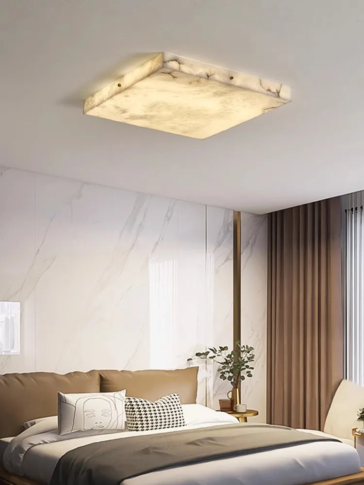 Imagem -02 - Coleção de Mármore Natural Luzes de Teto Led Lâmpada de Teto na Moda para Sala e Quarto 2024