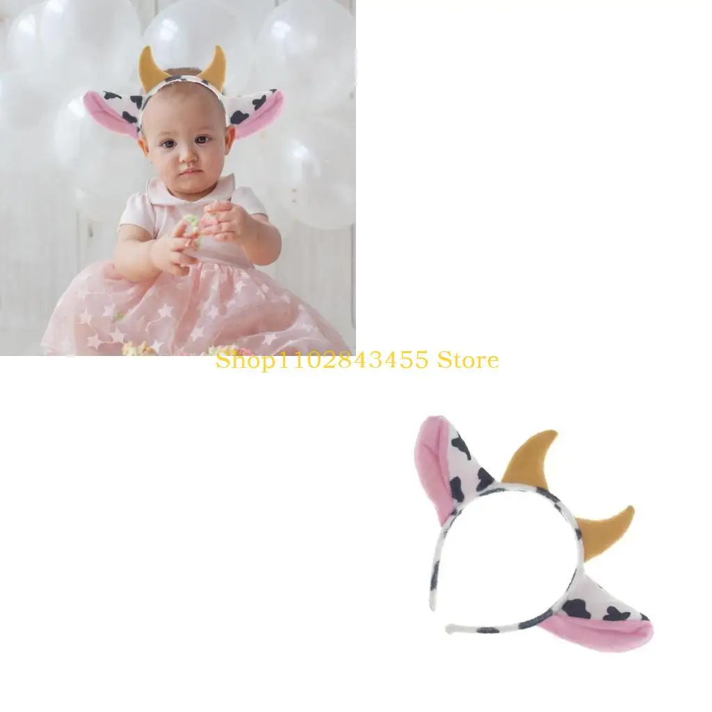 49MC Adjustable Hair Hoop Plush Animal Cosplay Hair Accessories Girl Women Hair Rings