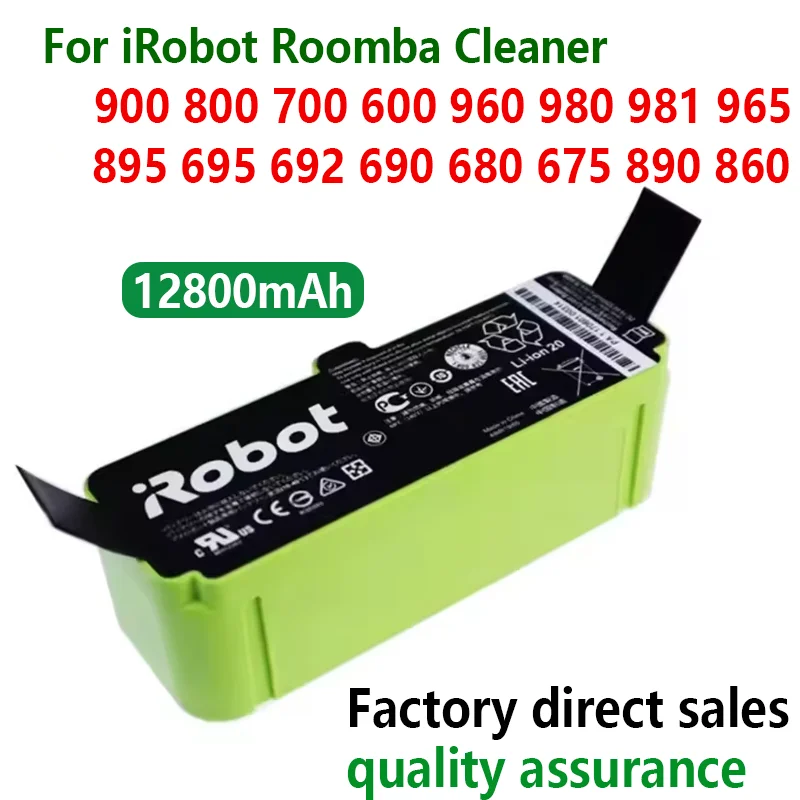 Lithium Ion Battery For iRobot Roomba Cleaner 900 800 700 600 Series 960 980 981 965 895 695 692 690 680 675 890 860 805 850 790