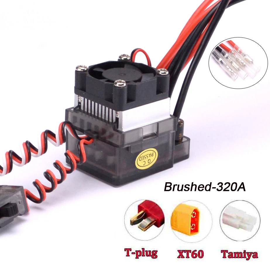 NEW Toys High Voltage ESC Brushed Speed Controller 320A Tamiya / T plug / XT60 ESC For RC Car Truck Buggy Boat