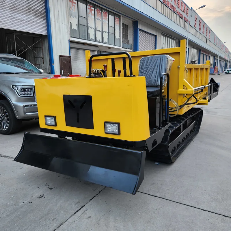 All-terrain engineering self-unloading mountain creeper handling hill climbing king loading forklift self-loading crawler truck