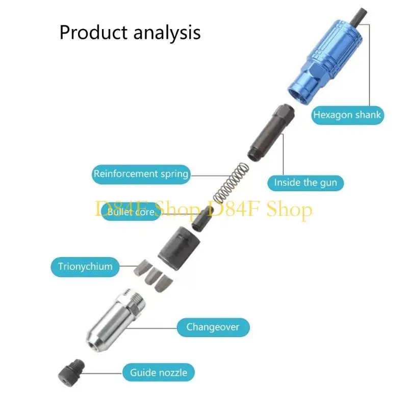 

D84F Эффективный набор переходников для заклепок для сверл для различных применений при ремонте