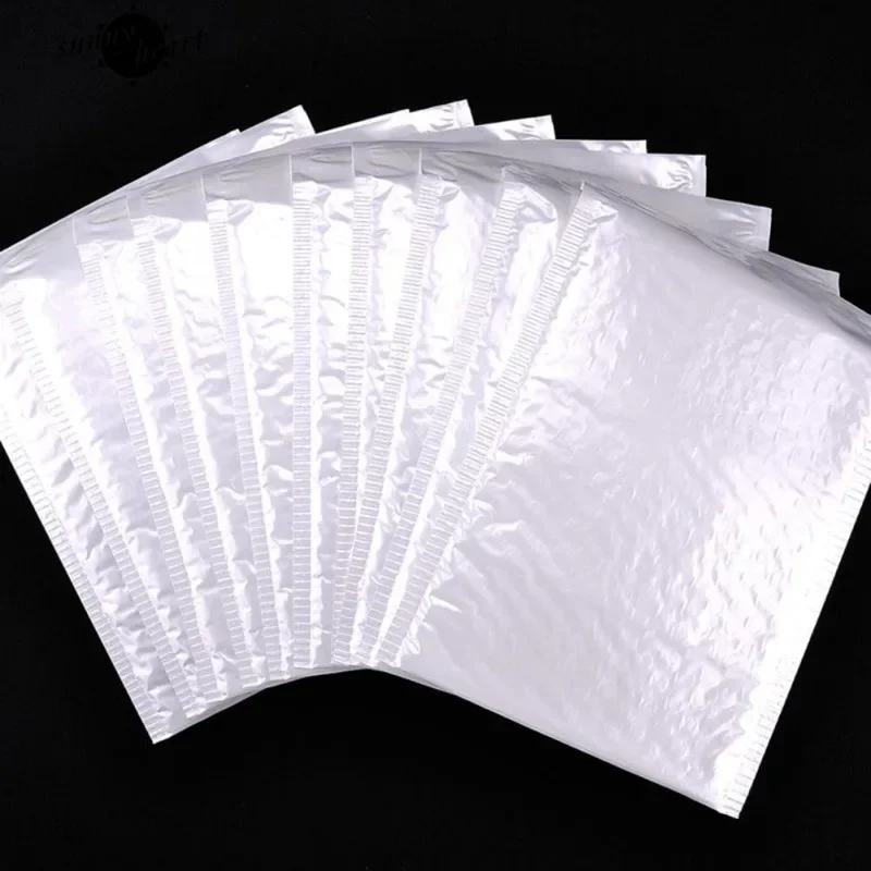 50-10PCS Nero/Rosa/Bianco Bubble Mailer Pacchetto di consegna Imballaggio Forniture per piccole imprese Buste a bolle d'aria Borsa da imballaggio Mailer