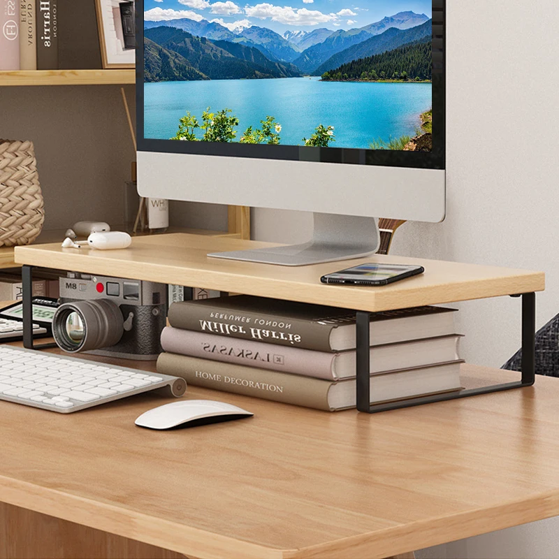 40cm Monitor Raised Shelf Office Laptop Bracket Desktop Computer Stand Desktop Rack Home Storage Holders Organizer
