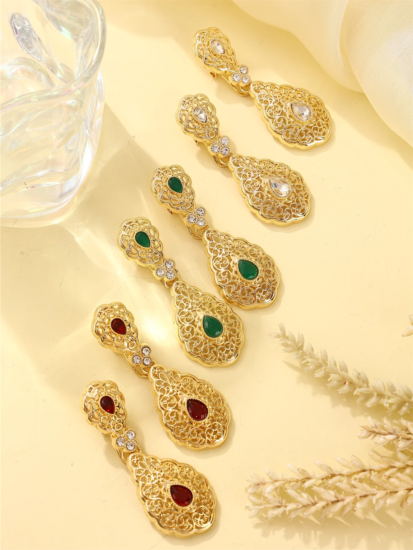 Moroccan Women's Fashion Jewelry Set (Earrings & Choker) - Bohemian Style Bridal Wedding Accessories & Holiday Gift