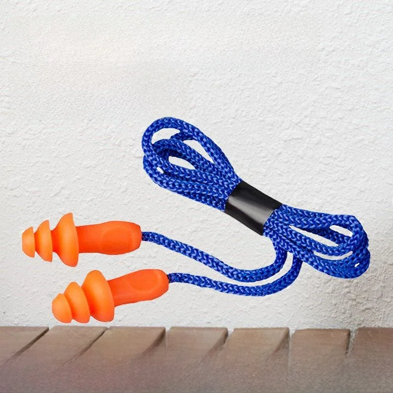 

Industrial Sleep Earplugs Super Noise Reduction Silicone Earbuds with Line for Machinery Home Use Soundproofing Earphones