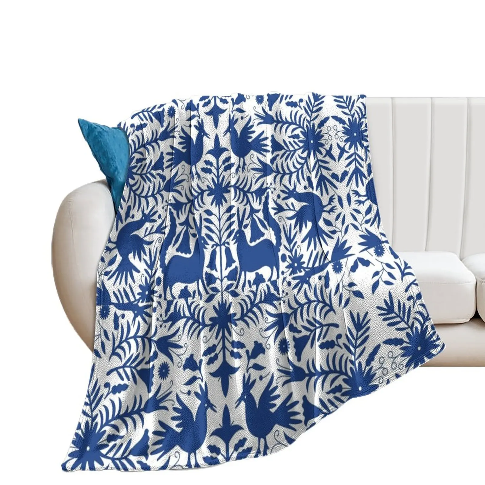

Otomi Blue Throw Blanket Hair Beautifuls Warm Blankets