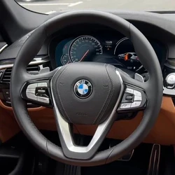 Non-Slip Car Steering Wheel Hand Stitched Leather Cover For BMW G30 530i 540i 520d 530e 2016-2018 G32 GT 630i 630d 2017-2018