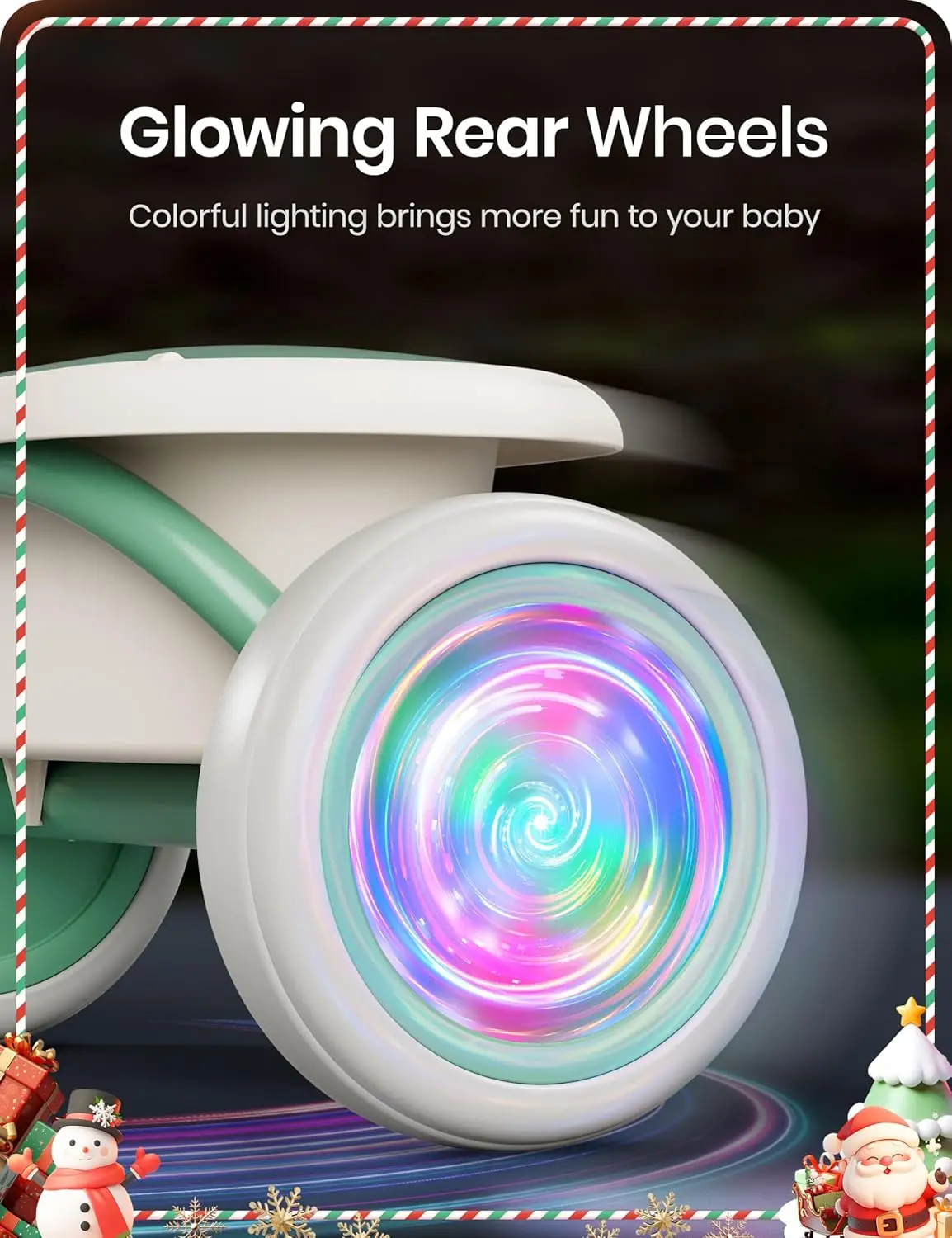 Tricycle avec roues clignotantes pour enfants, tricycle pour tout-petits avec cloche, cadeau pour enfants de 2 à 5 ans, 18 mois à 5 ans