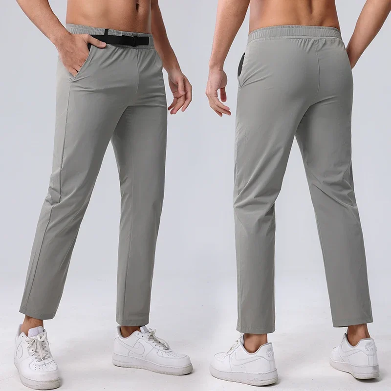 

Man Jogger Sporty Casual Long Trousers Cooling Pants Golf Trousers Male Training Summer Gym Workout Sweatpants Baseball Bottoms