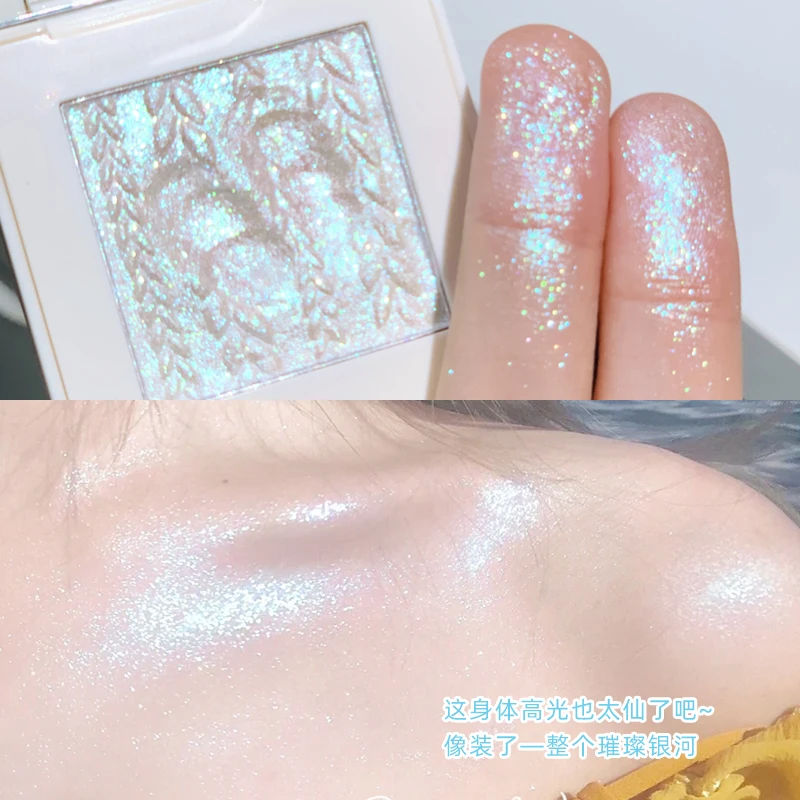 Diamonds Glitter Baked Highlighter Powder Palette Shimmer Soft Smooth Long Lasting Luminous Glow Face Highlight Makeup Cosmetics