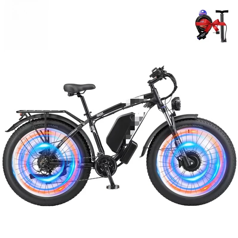 Envío Rápido para Bicicleta Eléctrica K800 de 26 Pulgadas, 48V 23Ah, Batería de Litio de Largo Alcance, 5 Niveles de Asistencia al Pedaleo, Bicicleta de Montaña Eléctrica
