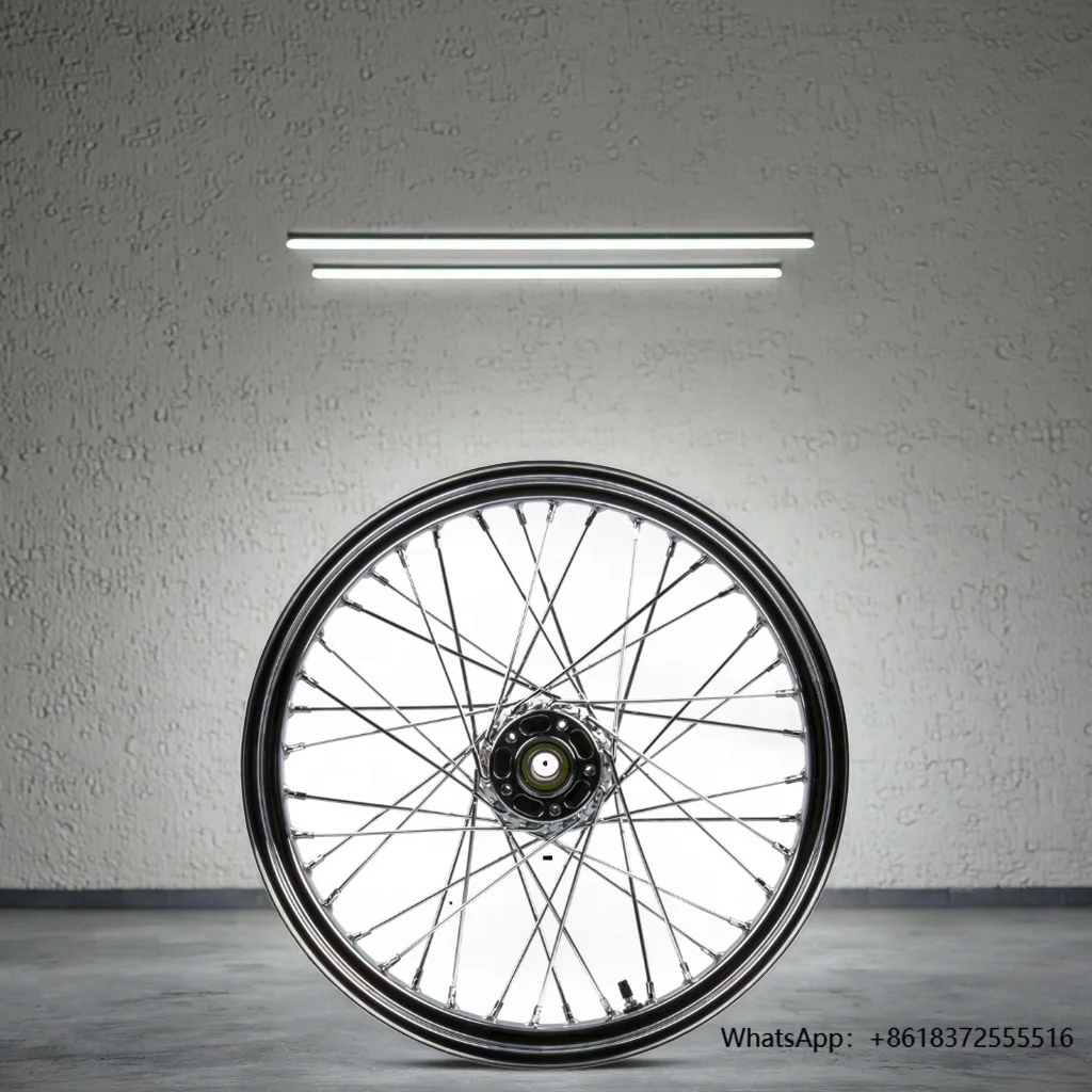 

Factory Durable Front Chrome Wheel 19*2.5'' Steel Wire Spoked Rim for 2018 Later Harley Motorcycle Street Bob Softail Standard