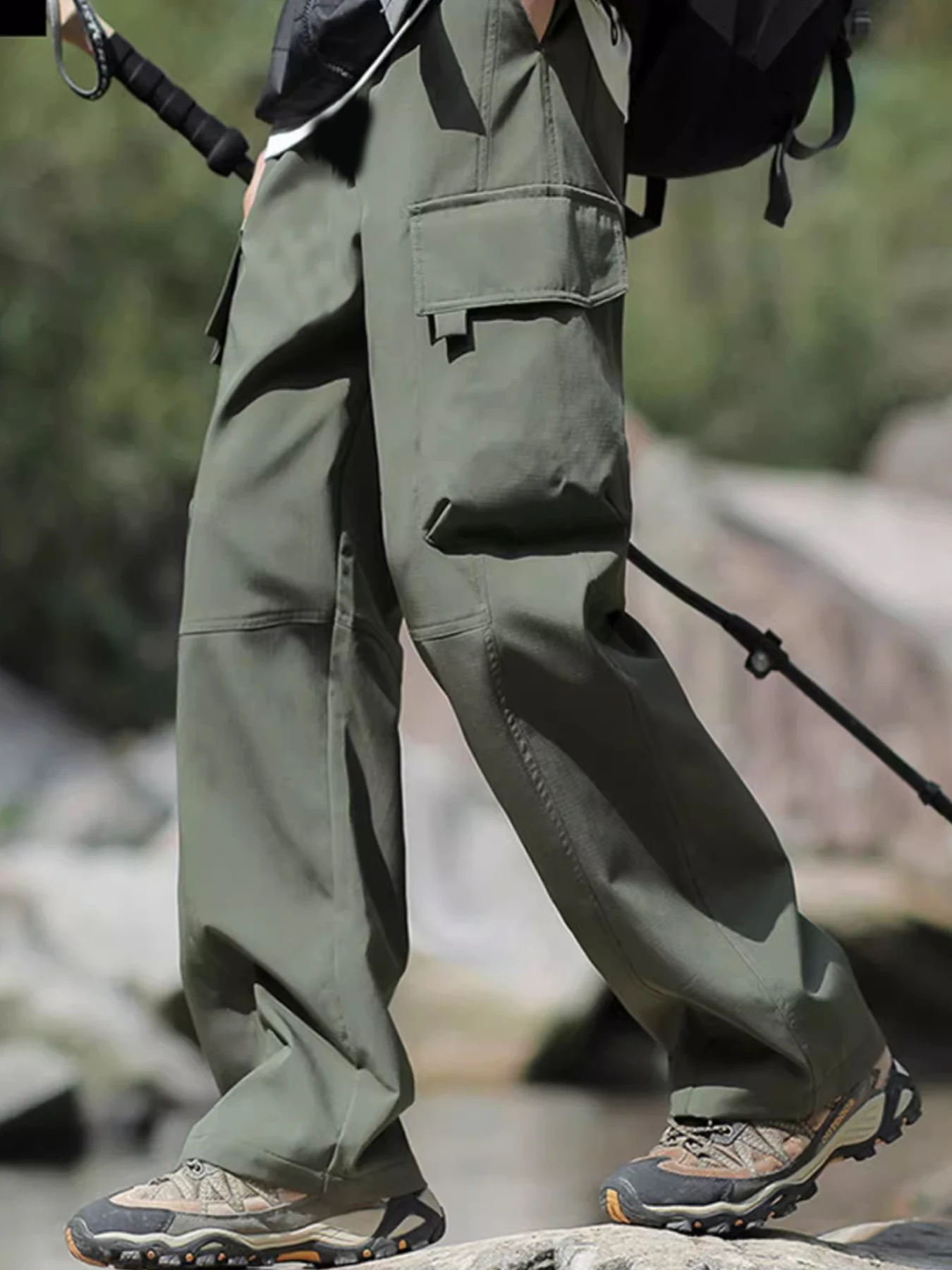 

Quick Dry Hiking Pants Men Summer Outdoor Mountain Climbing Fishing Breathable Trousers Cool Trekking Sport Tactical Cargo Pants