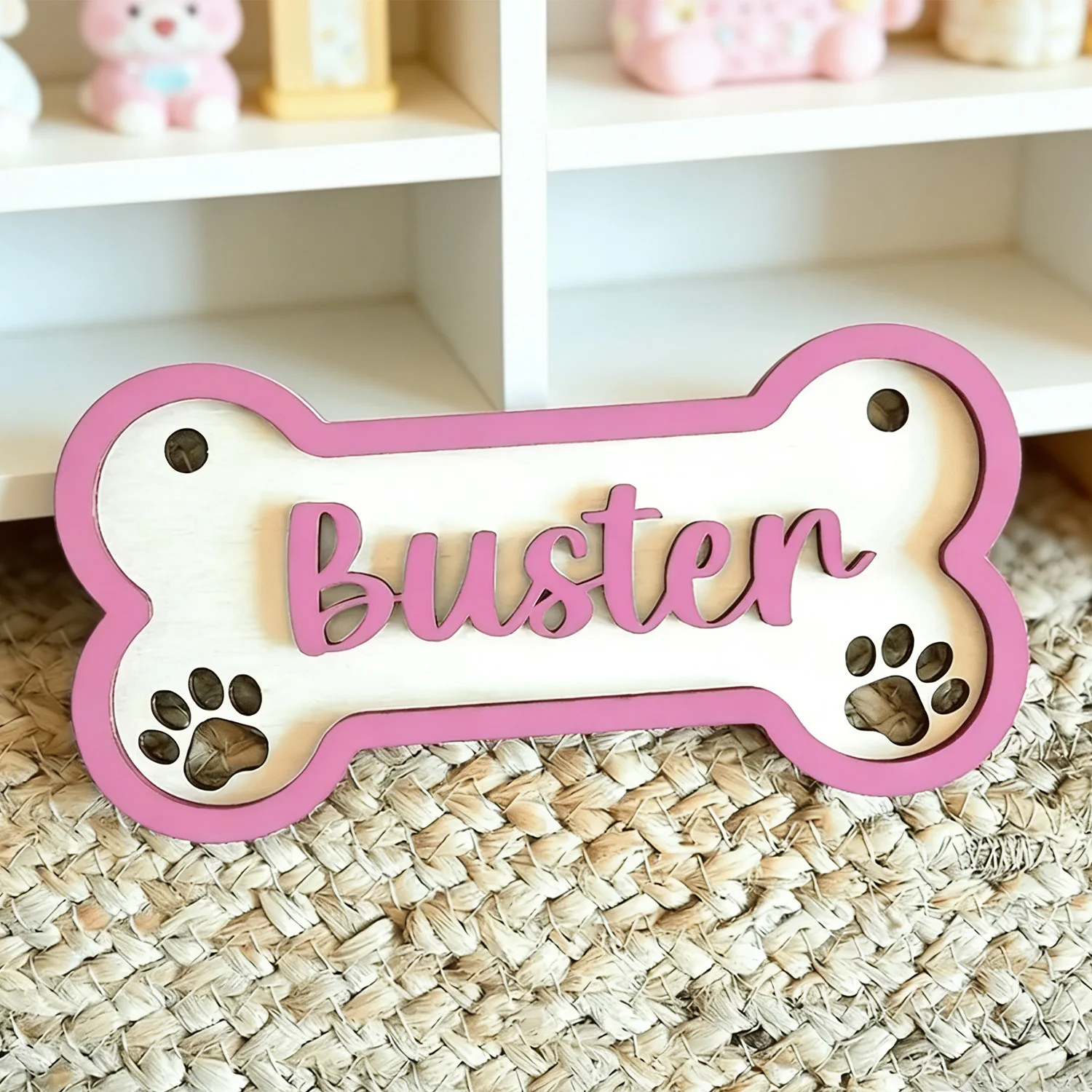 1pc customizable double-layer name tag identification, customizable names, suitable for room and home decoration
