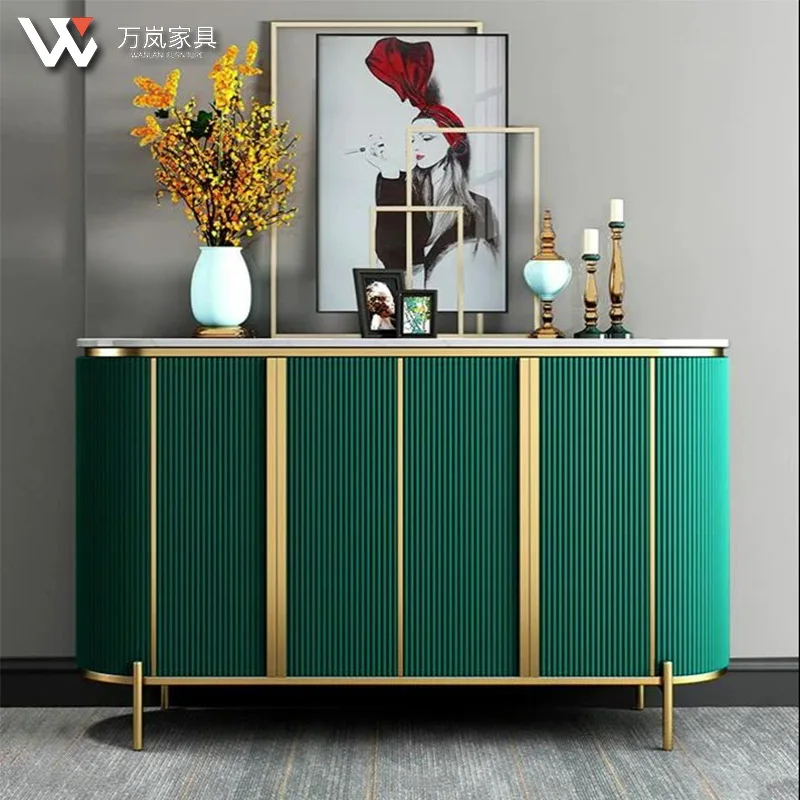 

LH living room home marble dining side decorative cabinet storage rock slab veneer