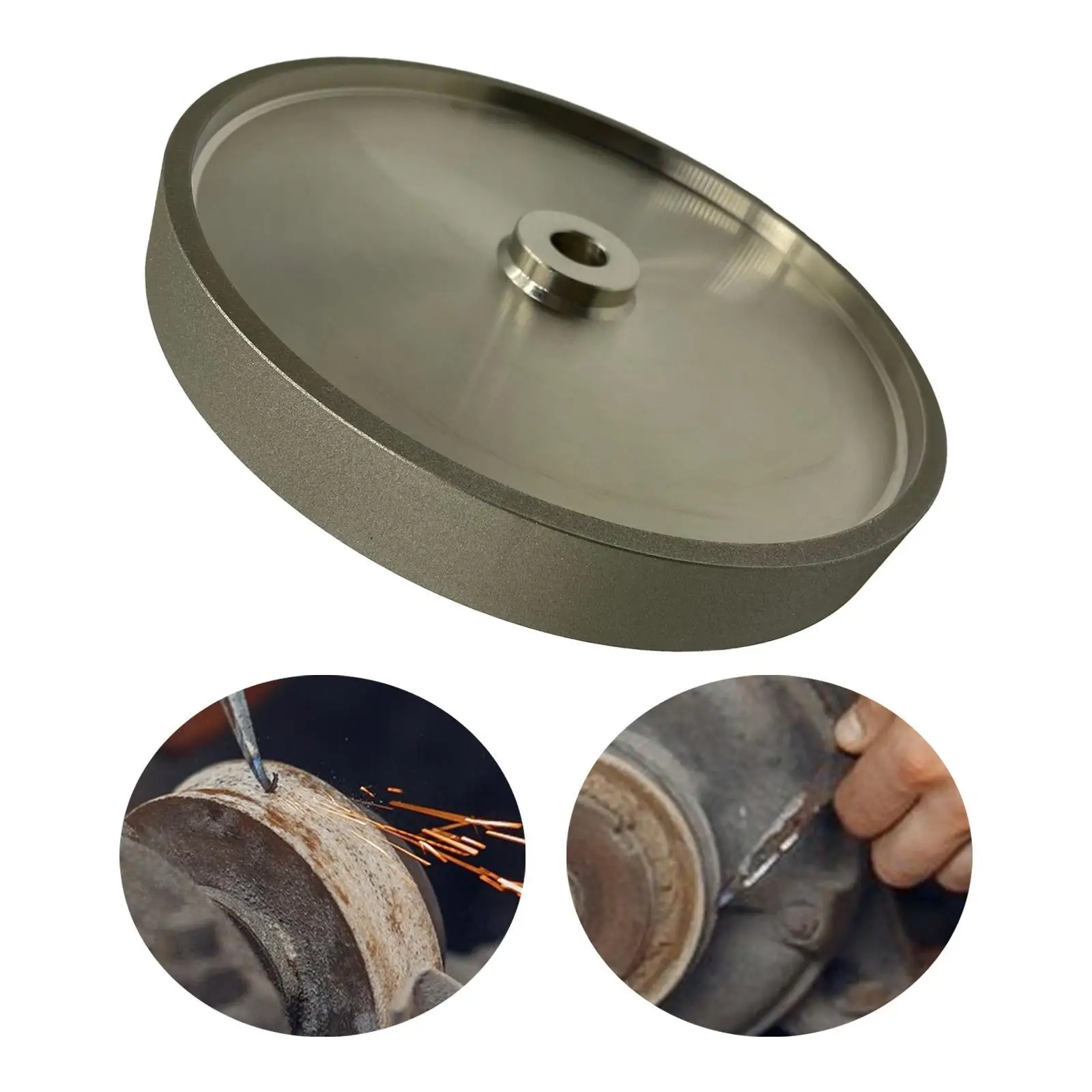 Cbn Grinding Wheel High Compressive Strength Accessory Sturdy Flat Sanding Wheel 1"Wide for Sharpening High Speed Steel Tools