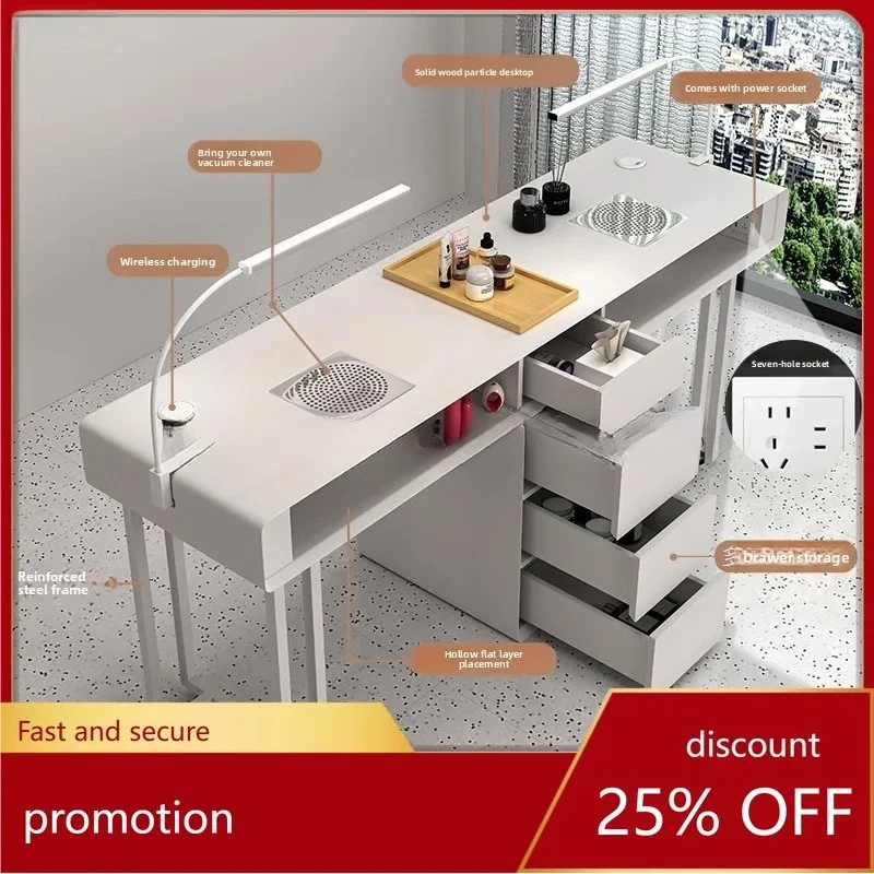 Nail Table and Chair Set Economical Single and Double Multi-Functional Internet Celebrity Ins Nail Table