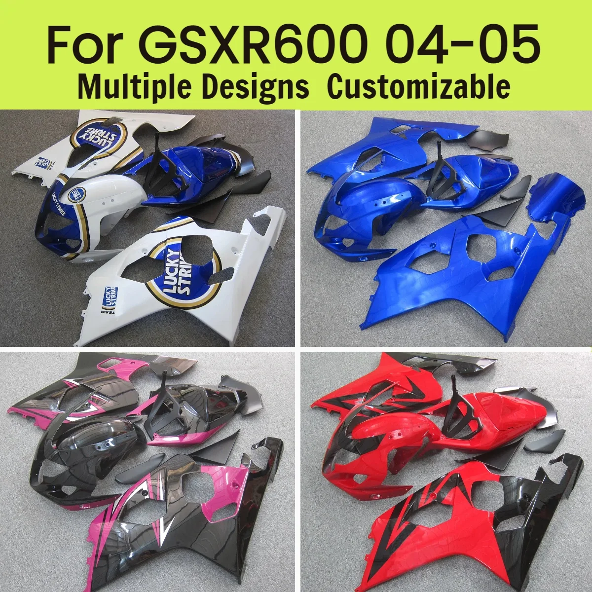 

GSXR 600 750 2004 2005 High Quality Fairings for GSXR600 GSXR750 04 05 Motorcycle Accessories Injection Fairing Cover Parts Kit
