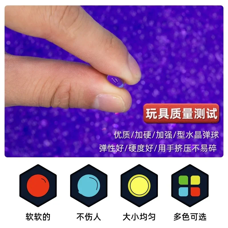 Kristall Ton Kugel Kinderspielzeug Wasser Gel Ball 7-8MM Pistole Spielzeug Kugeln Zubehör Sommer Outdoor Schießen Spielen