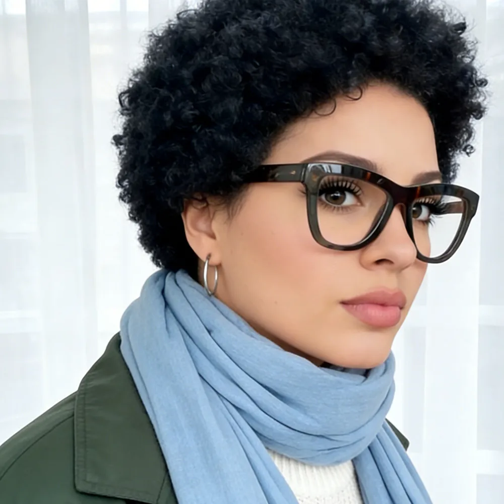 

Машинная работа, парик из натуральных волос, реплика Remy, плотность 150%, короткий афро-кудрявый, 6 дюймов, черный цвет, парик-пикси из натуральных волос для женщин