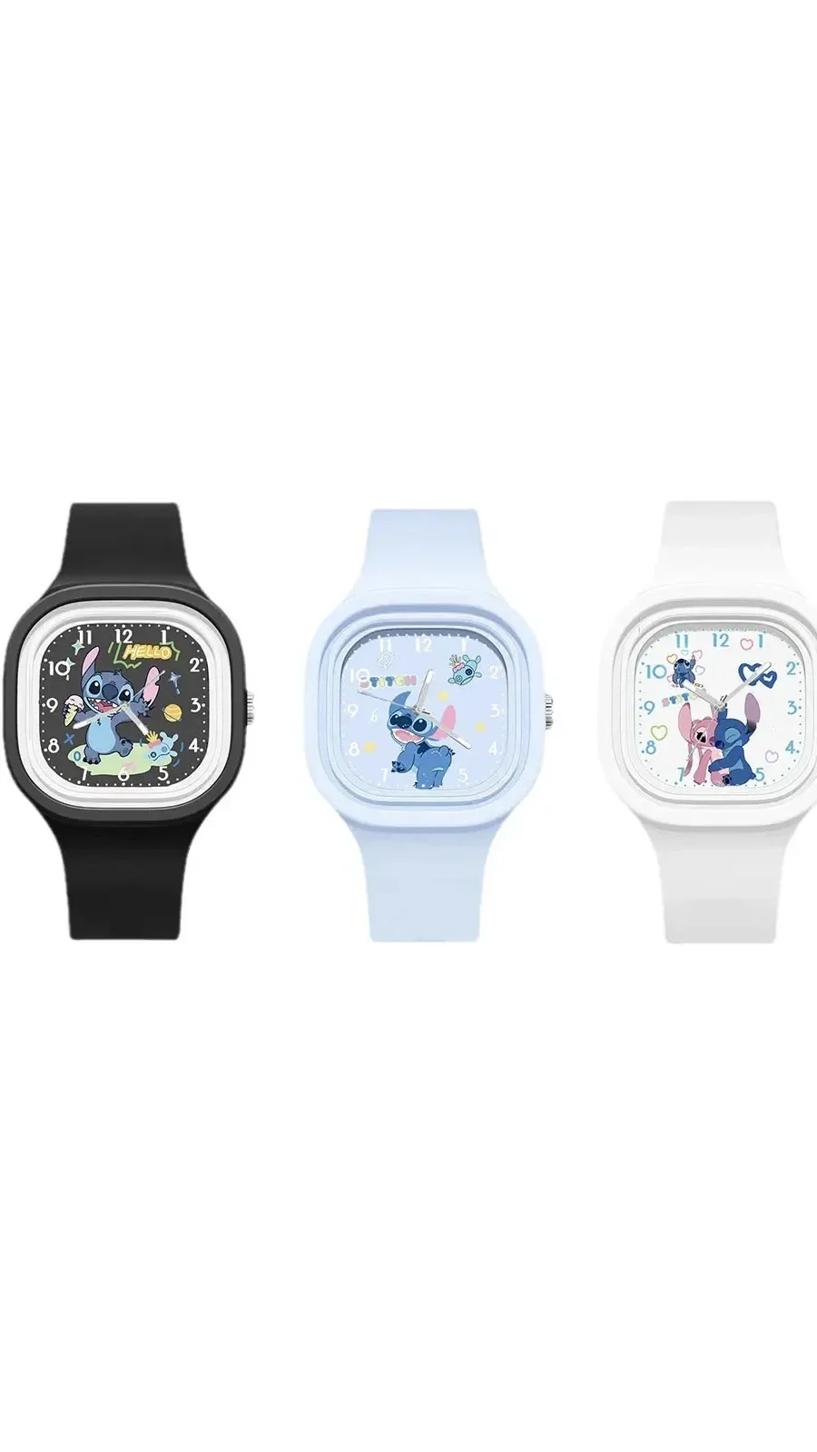 Disney Stitch Watch Cartoon Anime Lilo&Stitch Children's Watch Kawaii Sport Silicone Watch Boys and Girls Toy Birthday Gift