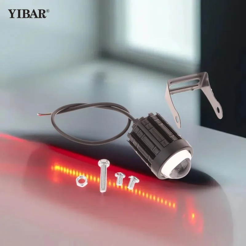 2 قطعة أضواء عالمية مزدوجة اللون للدراجات النارية LED المصباح مصباح قيادة صغير دراجة نارية شاحنة مقطورة على الطرق الوعرة الملحقات