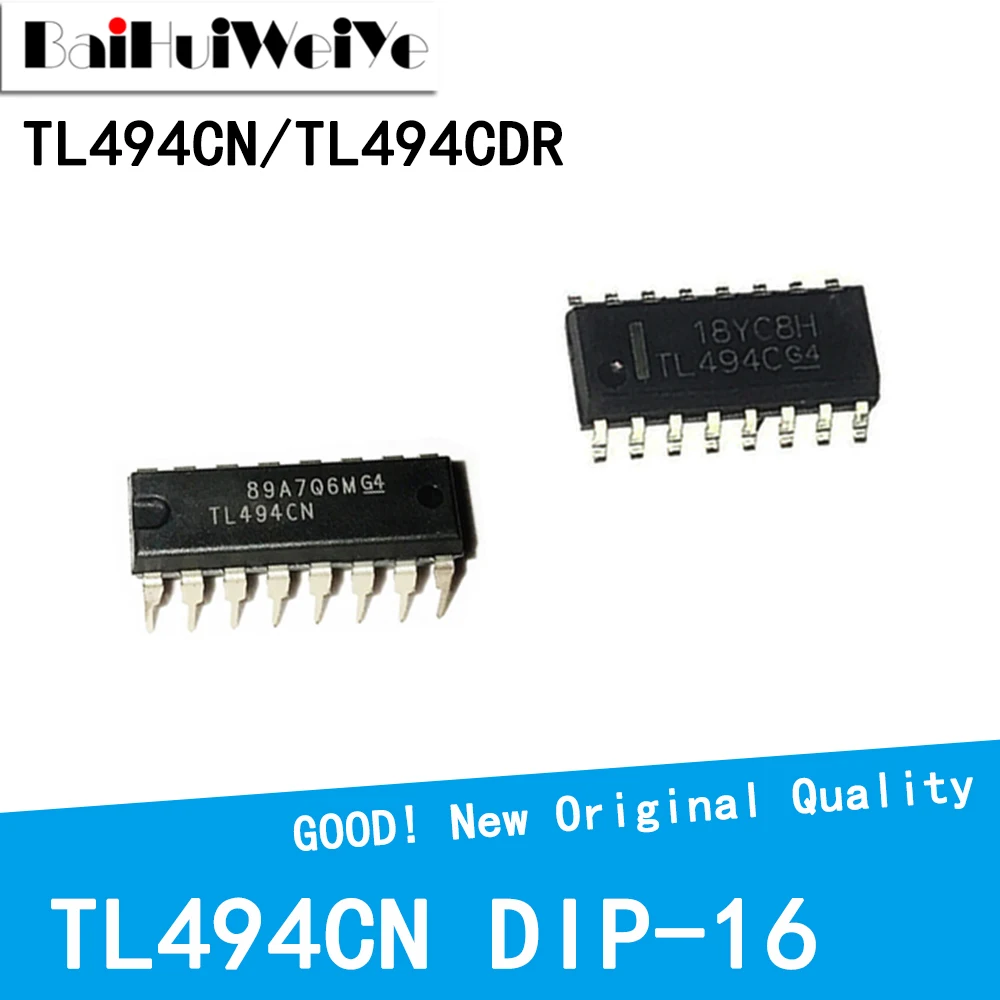 10Pcs/Lot TL494CN TL494CDR TL494 TL494C DIP-16 SOP-16 Power Management Chip Controls Voltage Regulator  New Good Quality Chipset