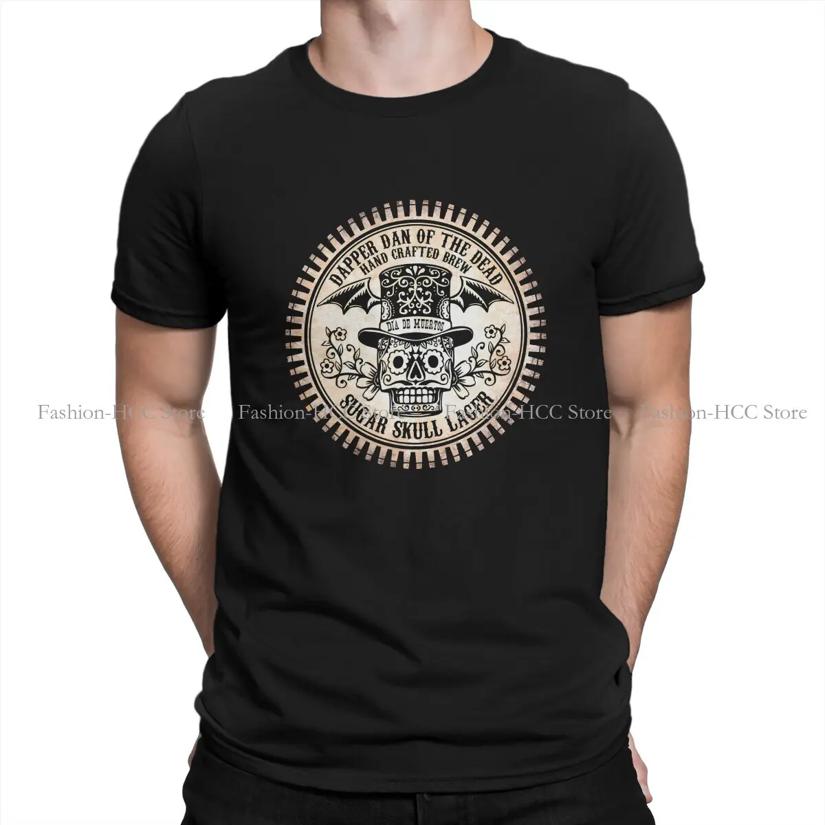 Dapper Dan O Neck TShirt Mexican Day of the Dead Skull Sugar Original Polyester T Shirt Men Clothes Individuality