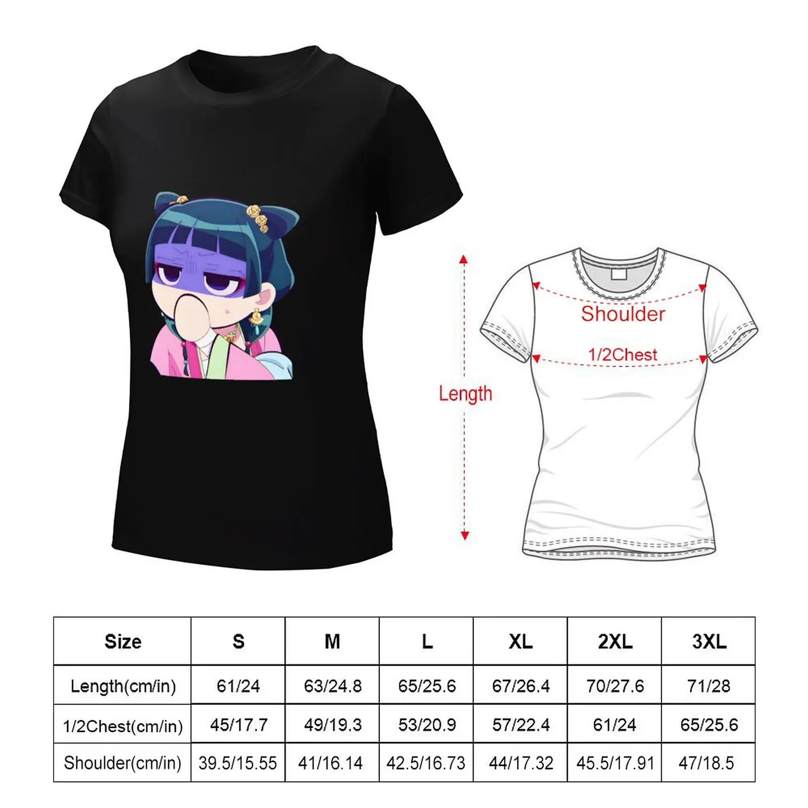 Camiseta de Maomao The boticary Diaries para mujer, ropa estética personalizada de gran tamaño, camisetas occidentales