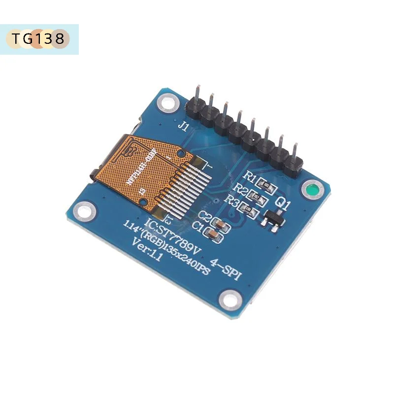 【1.14 Inch SPI Serial Port 135x240 Touchscreen IPS TFT Display ST7789 135x240 SPI 8-Pin 65K Color LCD Screen For Arduino】
