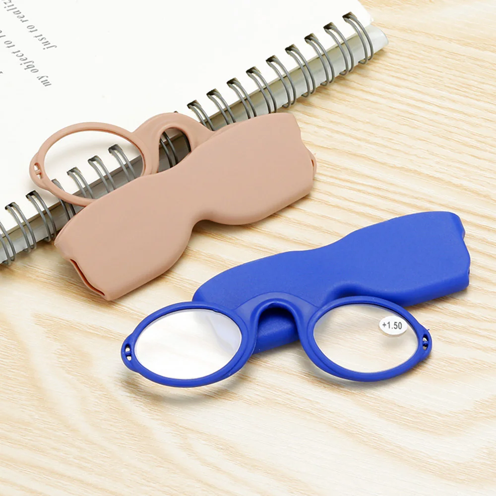 Silicone Nose Clip Reading Glasses Mini Foam Women Nose Glasses Men Portable Magnifying Eyeglasses Lazy Readers Eyewear +1.0-+4.