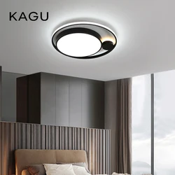 Modern Black LED Ceiling Chandelier Dimmable Surface Mounted for Living Room Bedroom Indoor Home Lighting Fixture