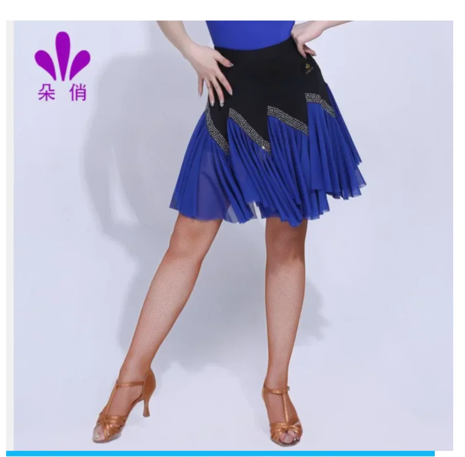 1pcs/lot woman fashion tassel latin dance short skirt lady patchwork cha cha dance skirt