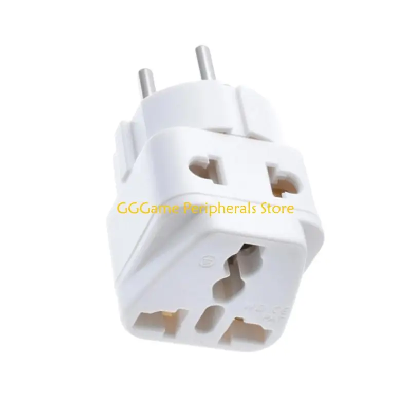 U55B Compactly Israel Travel Plugs Adapter, 3 Round Pin Outlet Fit for Overseas Use